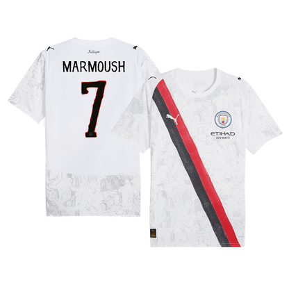 MARMOUSH #7 Manchester City KidSuper Soccer Jersey 2025/26 White - Club World Cup