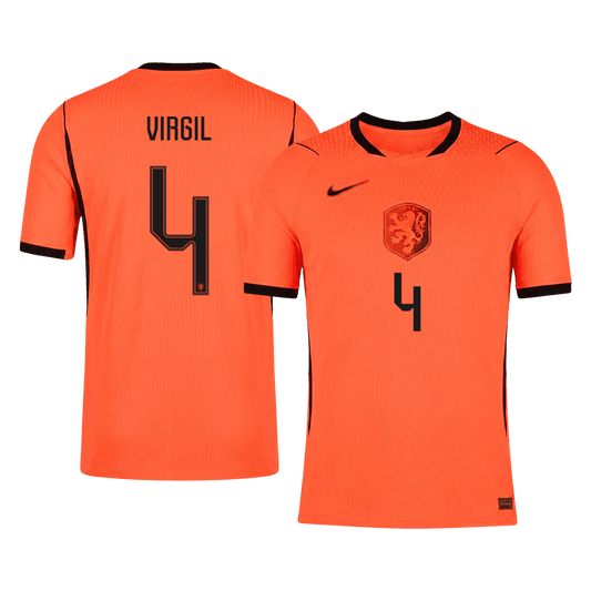 Authentic VIRGIL #4 Netherlands Home Football Shirt 2026