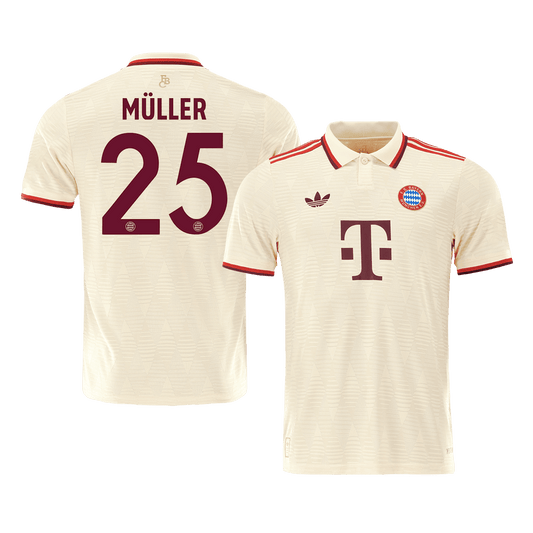 Authentic MÜLLER#25 Bayern Munich Third Away Soccer Jersey 2024/25- UCL