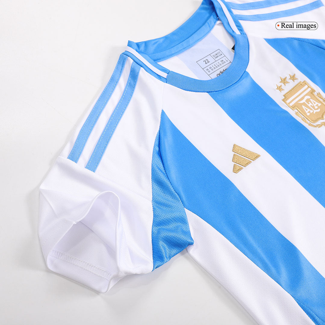 Kid's Argentina Home Soccer Jersey Kit(Jersey+Shorts) 2024