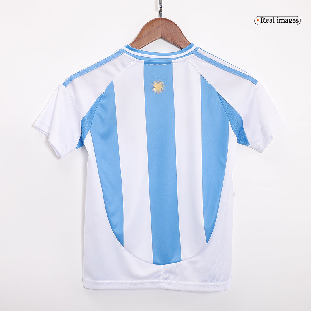 Kid's Argentina Home Soccer Jersey Kit(Jersey+Shorts) 2024