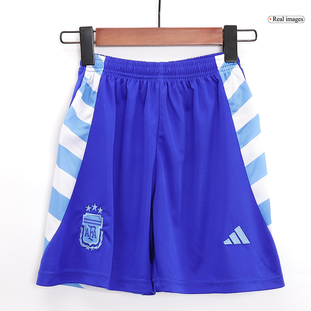 Kid's Argentina Away Soccer Jersey Kit(Jersey+Shorts) 2024