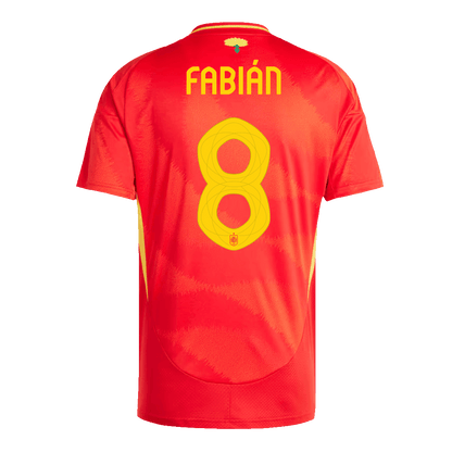 FABIÁN #8 Spain Home Soccer Jersey Euro 2024
