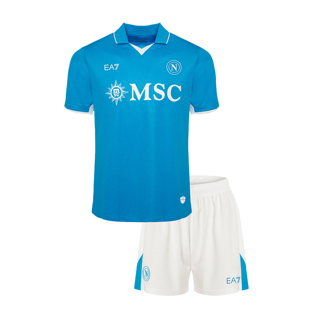 Kid's Napoli Home Soccer Jersey Kit(Jersey+Shorts) 2024/25