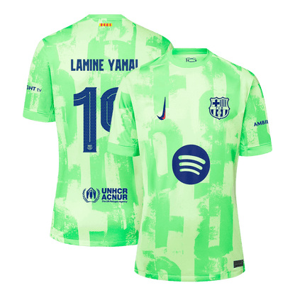 LAMINE YAMAL #19 Barcelona Third Away Soccer Jersey  - UCL£¨Spotify Logo Without Text£©