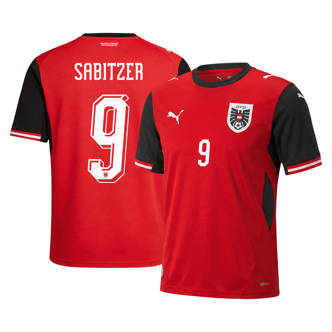 Men's Austria SABITZER Home Jersey #9 World Cup 2026