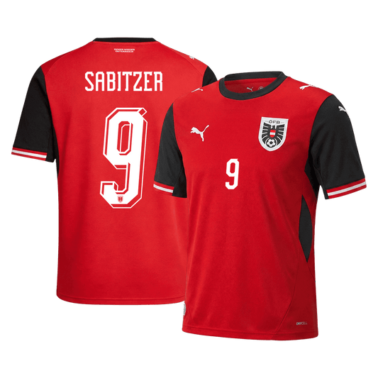 Men's Austria SABITZER Home Jersey #9 World Cup 2026