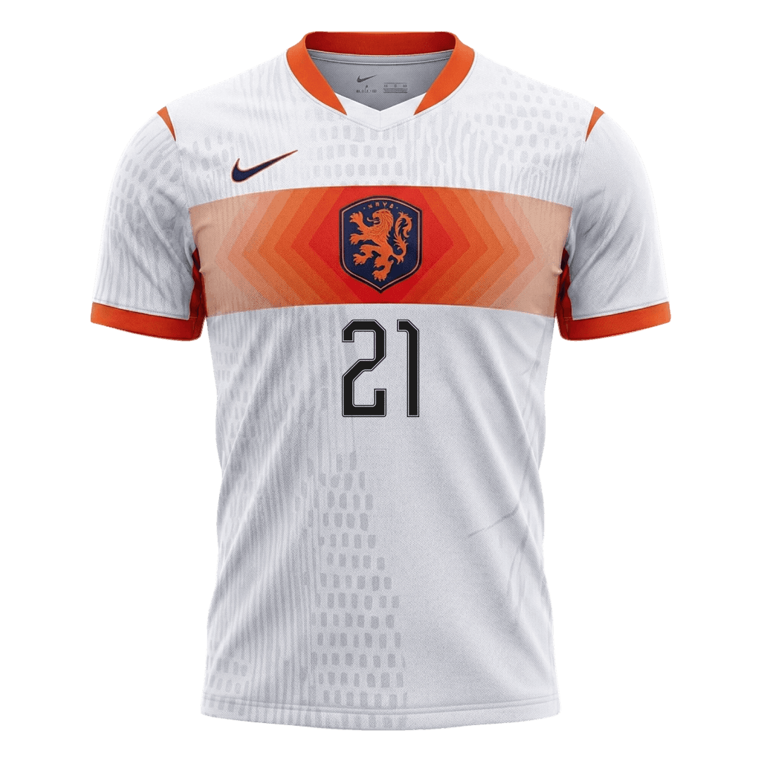 Authentic F.DE JONG #21 Netherlands Away Football Shirt 2026