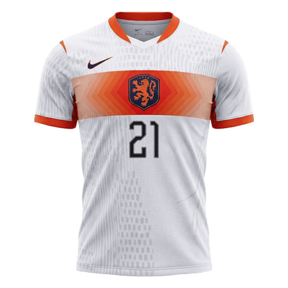 Authentic F.DE JONG #21 Netherlands Away Football Shirt 2026