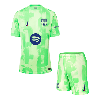 Barcelona Third Away Football Shirt Kit(Shirt+Shorts) - UCL (Spotify Logo Without Text)