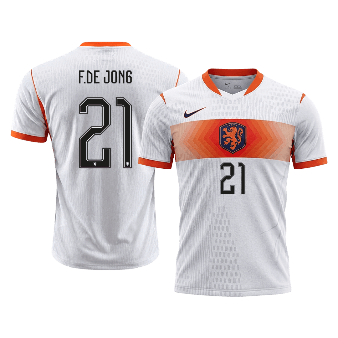 Authentic F.DE JONG #21 Netherlands Away Football Shirt 2026