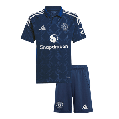 Kid's Manchester United Away Football Shirt Kit (Shirt+Shorts) 2024/25