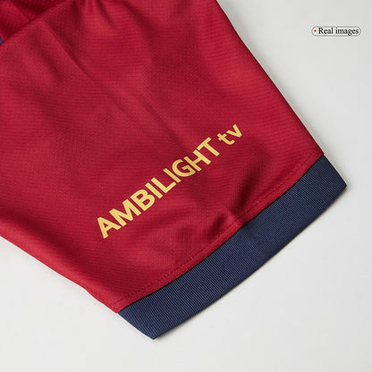 RAPHINHA #11 Barcelona Home Soccer Jersey 2024/25 Red&Blue - UCL (Spotify Logo Without Text)