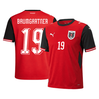 Men's Austria BAUMGARTNER Home Jersey #19 World Cup 2026