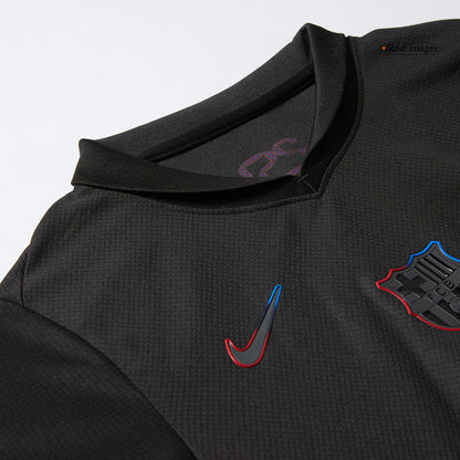 Kid's Barcelona Away Football Shirt Kit(Shirt+Shorts) 2024/25 - Spotify Logo Without Text