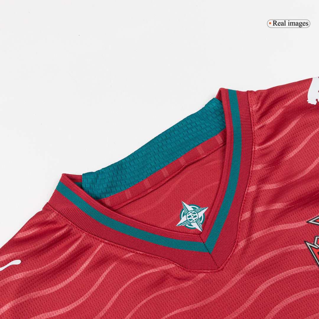 RONALDO #7 Kid's Portugal Home Soccer Jersey Kit(Jersey+Shorts) World Cup 2026 Red