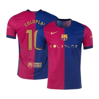 Authentic COLDPLAY #10 Barcelona Home Soccer Jersey 2024/25 - COLDPLAY