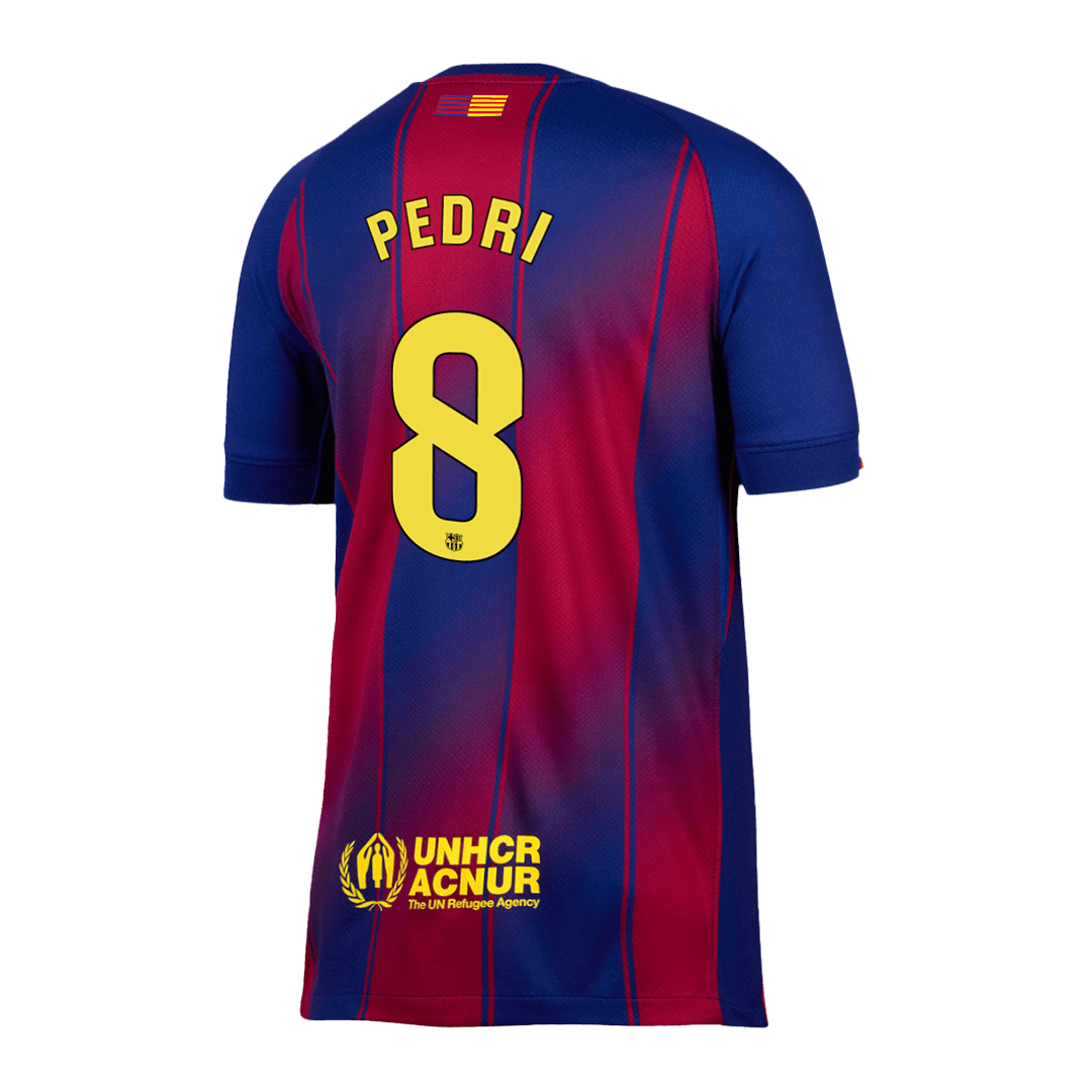 PEDRI #8 Barcelona Home Soccer Jersey 2025/26 Red&Blue