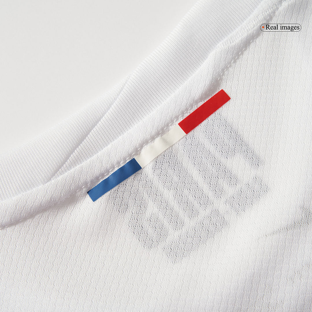 KVARATSKHELIA #7 PSG Away Soccer Jersey 2024/25 White - UCL