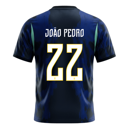 JOÃO PEDRO #22 Brazil Away Football Shirt World Cup 2026 Navy