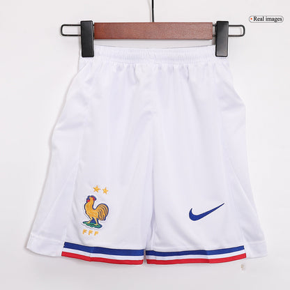 Kid's France Home Soccer Jersey Kit(Jersey+Shorts) Euro 2024