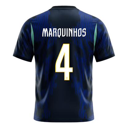 MARQUINHOS #4 Brazil Away Football Shirt World Cup 2026 Navy