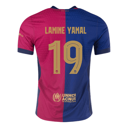 Authentic  LAMINE YAMAL #19 Barcelona Home Football Shirt 2024/25 - UCL