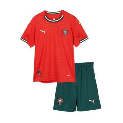 Kid's Portugal Home Soccer Jersey Kit(Jersey+Shorts) 2025 Red