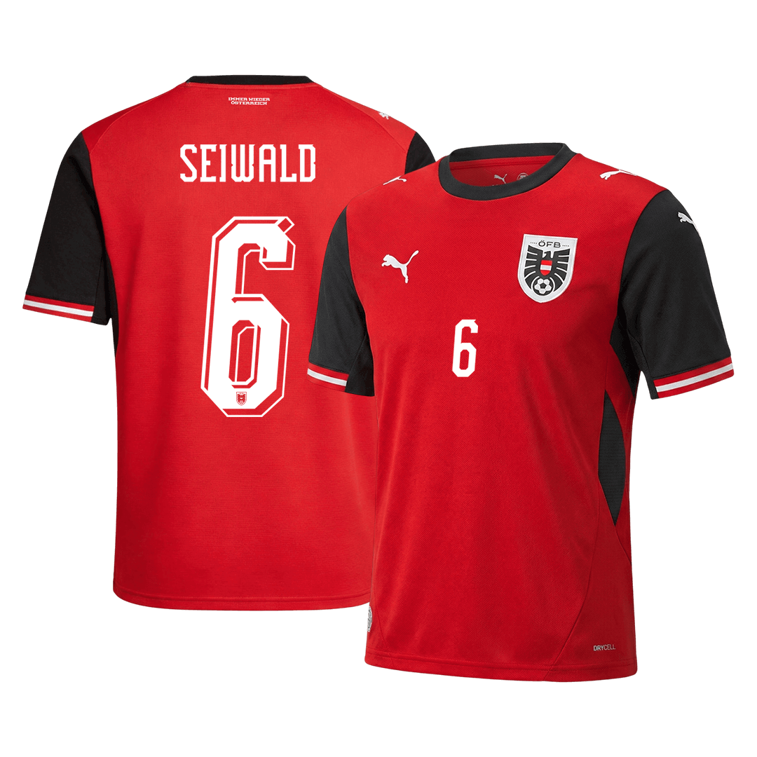 SEIWALD#6 Austria Home Football Shirt World Cup 2026 Red