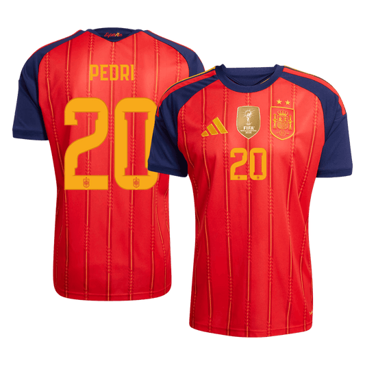PEDRI #20 Spain Champion Edition Home Soccer Jersey World Cup 2026 Red