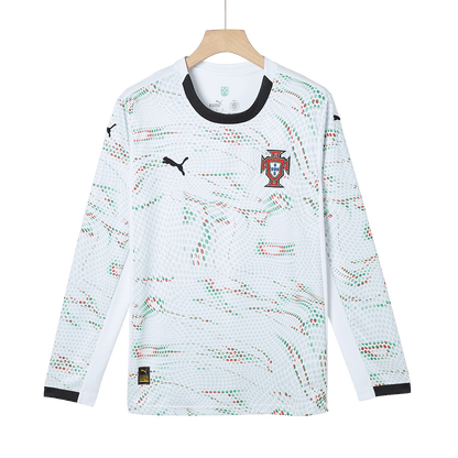 Portugal Away Long Sleeve Soccer Jersey 2025 White
