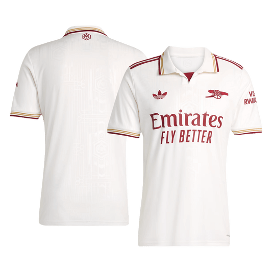 Arsenal Third Away Soccer Jersey 2025/26 White