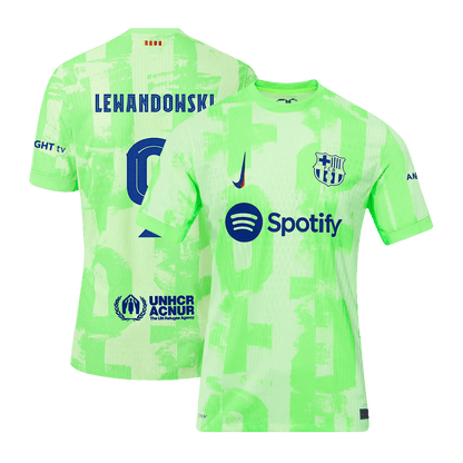 Authentic LEWANDOWSKI #9 Barcelona Third Away Soccer Jersey 2024/25 - UCL