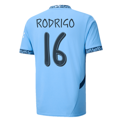 RODRIGO #16 Manchester City Home Football Shirt - UCL