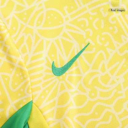 Kid's Brazil Home Soccer Jersey Kit(Jersey+Shorts) Copa America 2024