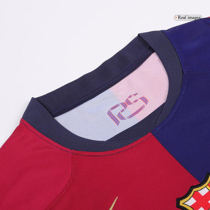 LEWANDOWSKI #9 Barcelona Home Soccer Jersey 2024/25 - Spotify Logo Without Text