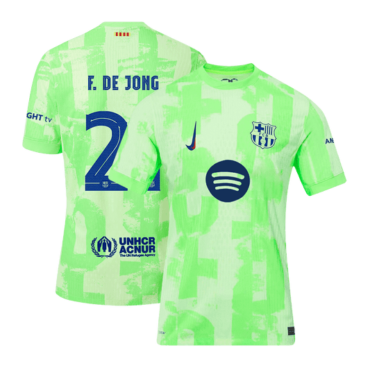 Authentic F.DE JONG #21 Barcelona Third Away Soccer Jersey 2024/25 - UCL£¨Spotify Logo Without Text£©