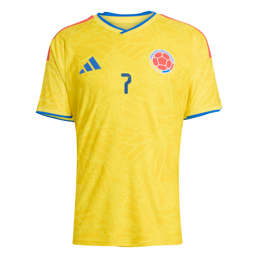 Men's Colombia LUIS DíAZ #7 Home Jersey World Cup 2026 - Slim Fit