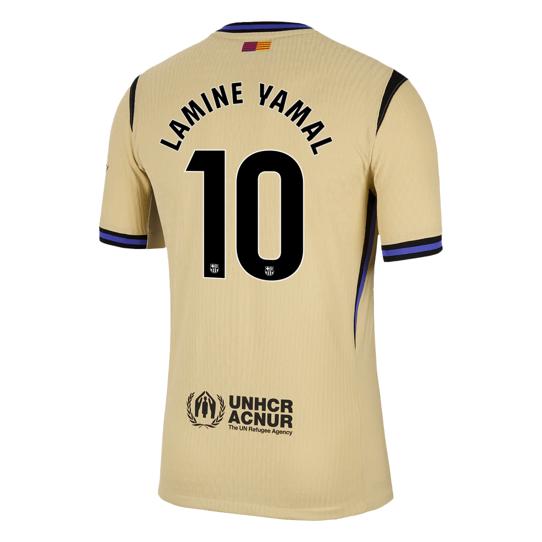 LAMINE YAMAL #10 Authentic Barcelona Away Soccer Jersey 2025/26 Yellow - UCL