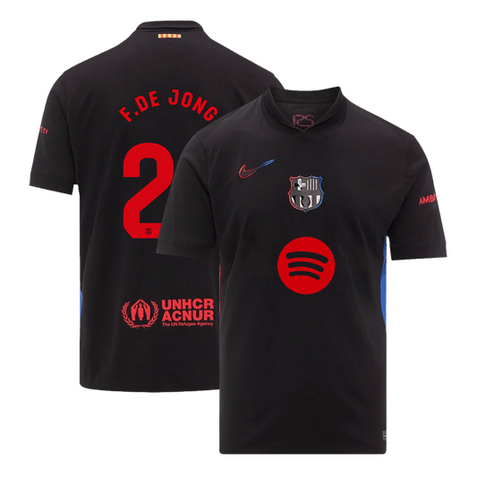 F.DE JONG #21 Barcelona Away Soccer Jersey 2024/25 - Spotify Logo Without Text