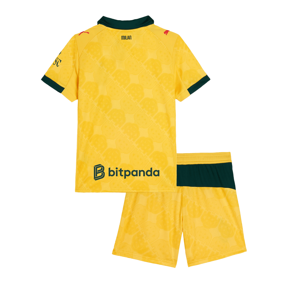 Kid's AC Milan Third Away Soccer Jersey Kit(Jersey+Shorts) 2025/26