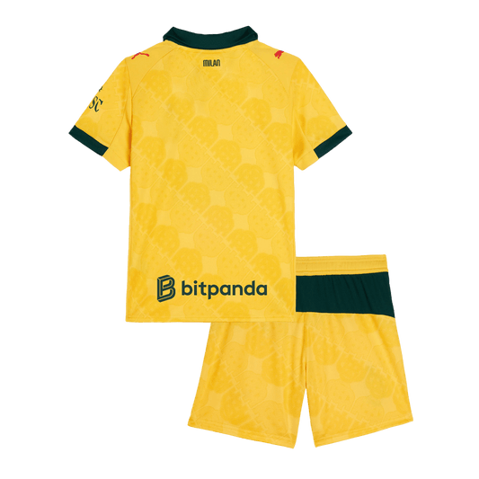 Kid's AC Milan Third Away Soccer Jersey Kit(Jersey+Shorts) 2025/26