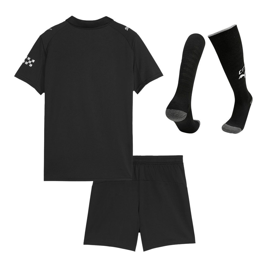 Kid's Manchester City Away Soccer Jersey Kit(Jersey+Shorts+Socks) 2025/26
