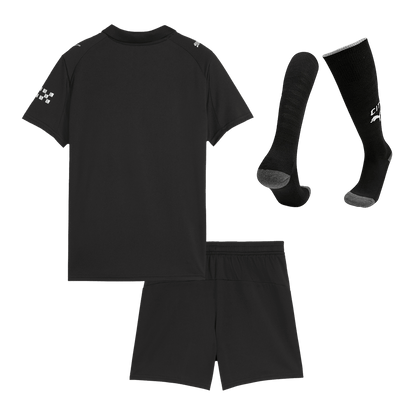Kid's Manchester City Away Soccer Jersey Kit(Jersey+Shorts+Socks) 2025/26