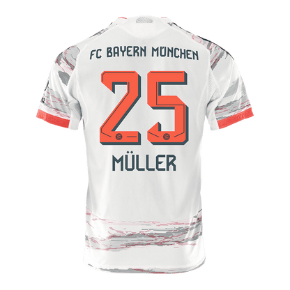 Authentic  MÜLLER  #25 Bayern Munich Away Soccer Jersey 2025/26 White