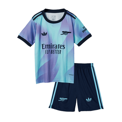 Kid's Arsenal Third Away Football Shirt Kit(Shirt+Shorts) 2024/25