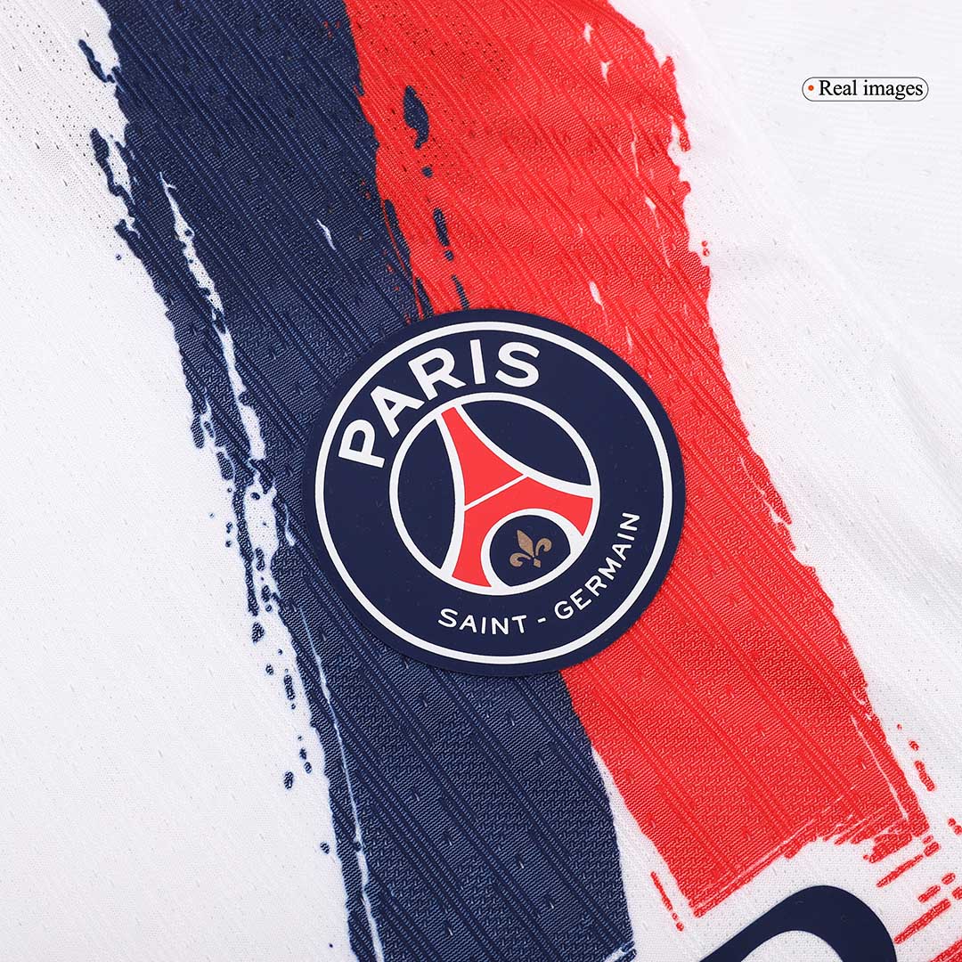 Authentic KVARATSKHELIA #7 PSG Away Soccer Jersey 2024/25 White - UCL