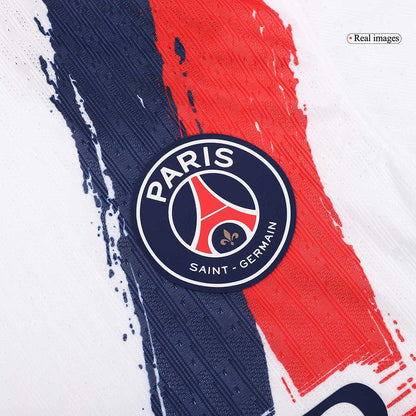 Authentic KVARATSKHELIA #7 PSG Away Soccer Jersey 2024/25 White - UCL