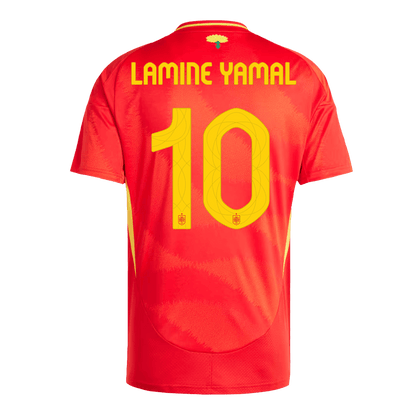 LAMINE YAMAL #10 Spain Home Soccer Jersey Euro 2024