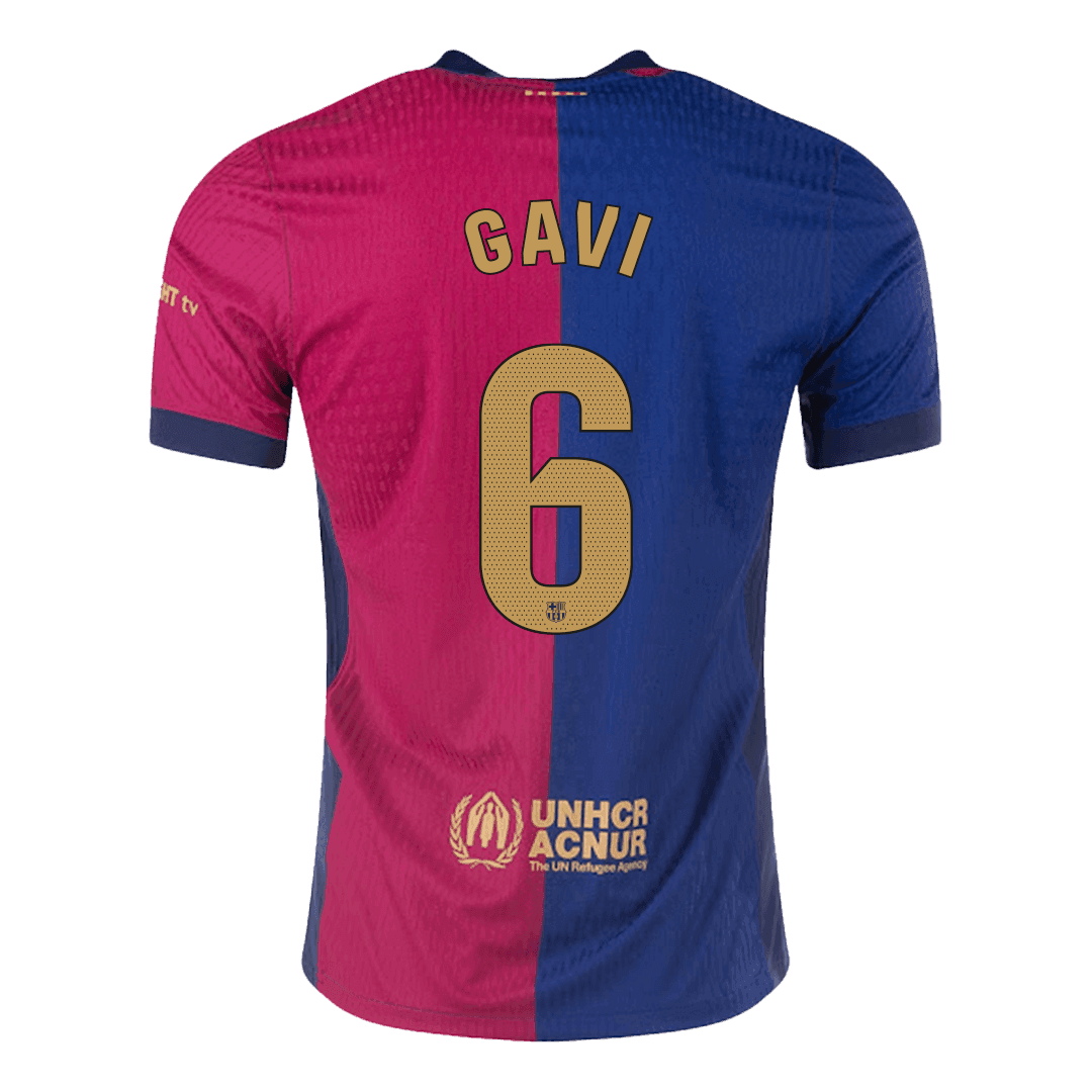 Authentic  GAVI #6 Barcelona Home Football Shirt 2024/25- - old sponsor
